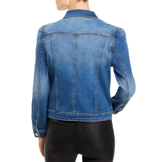 Hot Sale 🤩 AQUA Puff Sleeve Denim Jacket - 100% Exclusive Medium Wash ⌛ 2 Hot Sale 🤩 AQUA Puff Sleeve Denim Jacket - 100% Exclusive Medium Wash ⌛ - Image 2