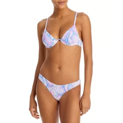 Cheapest ❤️ AQUA Snake Print Underwire ⭐ Bikini Top & Snake Print Scoop 🎉 Bikini Bottom - 100% Exclusive ⌛