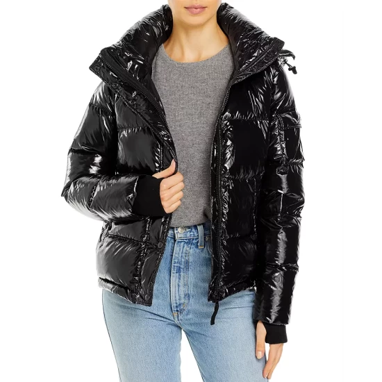 Outlet β AQUA Lacquer Ella Down Puffer Jacket - 100% Exclusive Onyx π 9 Outlet β AQUA Lacquer Ella Down Puffer Jacket - 100% Exclusive Onyx π - Image 9