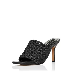 Best Pirce โ๏ธ AQUA โค๏ธ Women's Katy Woven Low Heel Slide Sandals - 100% Exclusive Black โ