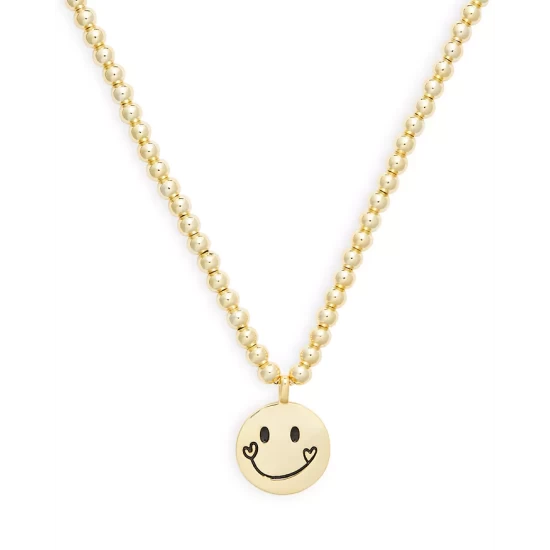 Best deal 🥰 AQUA Smile Pendant Beaded Necklace, 16"-18" - 100% Exclusive Gold 🤩 1 Best deal 🥰 AQUA Smile Pendant Beaded Necklace, 16"-18" - 100% Exclusive Gold 🤩