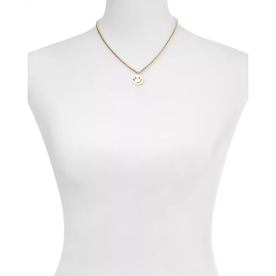 Best deal 🥰 AQUA Smile Pendant Beaded Necklace, 16"-18" - 100% Exclusive Gold 🤩 2 Best deal 🥰 AQUA Smile Pendant Beaded Necklace, 16"-18" - 100% Exclusive Gold 🤩 - Image 2