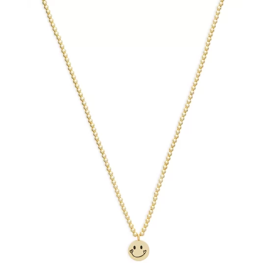 Best deal 🥰 AQUA Smile Pendant Beaded Necklace, 16"-18" - 100% Exclusive Gold 🤩 3 Best deal 🥰 AQUA Smile Pendant Beaded Necklace, 16"-18" - 100% Exclusive Gold 🤩 - Image 3