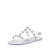Best Sale ⌛ AQUA Women's Studded Slingback Jelly Sandals, 100% Exclusive Transparent 👏