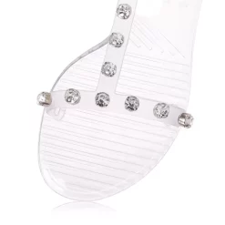 Best Sale ⌛ AQUA Women's Studded Slingback Jelly Sandals, 100% Exclusive Transparent 👏 -AQUA Elegant shop unnamed file 3653