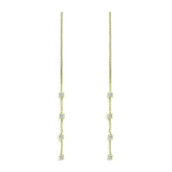 Coupon 💯 AQUA Threader Drop Earrings - 100% Exclusive Gold 🔥