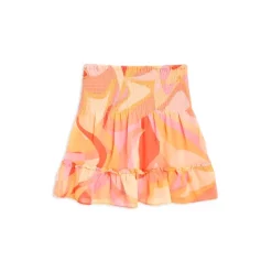 Best reviews of 🧨 AQUA Girls' Abstract Print Smocked Skirt, Big Kid - 100% Exclusive Pink/yellow 🎉