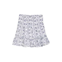 Budget 🎁 AQUA Girls' Floral Stripe Skirt, Big Kid - 100% Exclusive Blue/white 👍