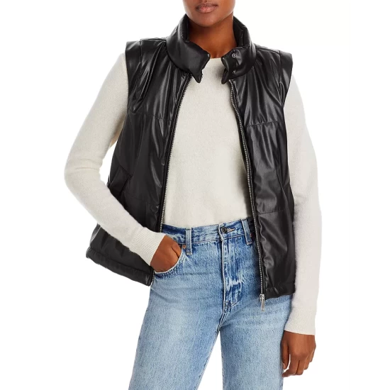 Discount ๐งจ AQUA Faux Leather Zip Vest - 100% Exclusive Black ๐ 1 Discount ๐งจ AQUA Faux Leather Zip Vest - 100% Exclusive Black ๐