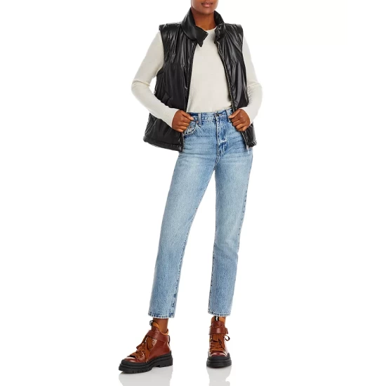 Discount ๐งจ AQUA Faux Leather Zip Vest - 100% Exclusive Black ๐ 2 Discount ๐งจ AQUA Faux Leather Zip Vest - 100% Exclusive Black ๐ - Image 2