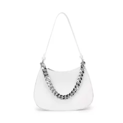 Promo 🧨 AQUA Small Shoulder Bag With Chain - 100% Exclusive White/silver 🌟 -AQUA Elegant shop unnamed file 3805