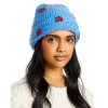Best Pirce ⌛ AQUA Waffle Stitch Cherry Appliqué Knit Hat - 100% Exclusive Blue ⌛