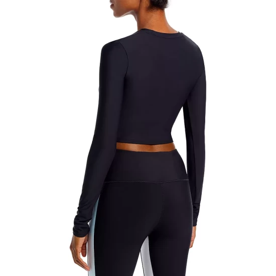 Best Sale ✨ AQUA Long Sleeve Cutout Top - 100% Exclusive Black ✔️ 2 Best Sale ✨ AQUA Long Sleeve Cutout Top - 100% Exclusive Black ✔️ - Image 2