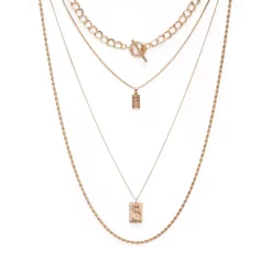 Deals 💯 AQUA Four-Layer Coin Pendant Necklace, 18" - 100% Exclusive Gold ✨