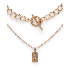 Deals 💯 AQUA Four-Layer Coin Pendant Necklace, 18" - 100% Exclusive Gold ✨ -AQUA Elegant shop unnamed file 3865