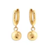 Best reviews of ✔️ AQUA Ball Drop Hoop Earrings - 100% Exclusive Gold 💯