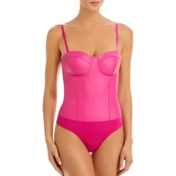 Discount ❤️ AQUA Faux Leather Bustier Bodysuit - 100% Exclusive Pop Pink 🔔 -AQUA Elegant shop unnamed file 3874