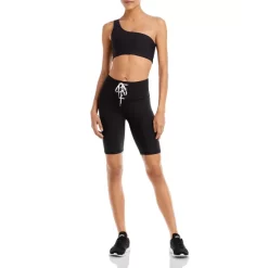 Wholesale 💯 AQUA One Shoulder Sports Bra & Lace Up Front Bike Shorts - 100% Exclusive Hot Orange ❤️