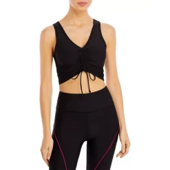 Cheapest 🌟 AQUA Ruched Medium Impact Sports Bra - 100% Exclusive White 🤩