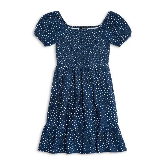 Best Sale β AQUA π Girls' Short Sleeve Smocked π Dress, Big Kid - 100% Exclusive Navy/white β 1 Best Sale β AQUA π Girls' Short Sleeve Smocked π Dress, Big Kid - 100% Exclusive Navy/white β