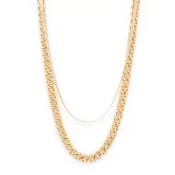 Buy 🔥 AQUA X Scout The City Double Chain Layered Choker Necklace, 12.5"-15.5" - 100% Exclusive Gold ✨