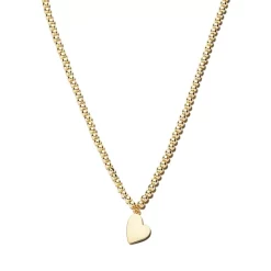 Buy 👏 AQUA Heart Pendant Beaded Necklace, 16"-18" - 100% Exclusive Gold ⭐