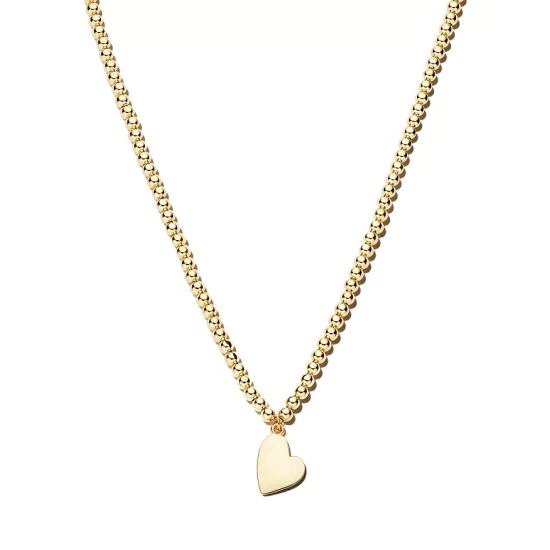 Buy 👏 AQUA Heart Pendant Beaded Necklace, 16"-18" - 100% Exclusive Gold ⭐ 1 Buy 👏 AQUA Heart Pendant Beaded Necklace, 16"-18" - 100% Exclusive Gold ⭐