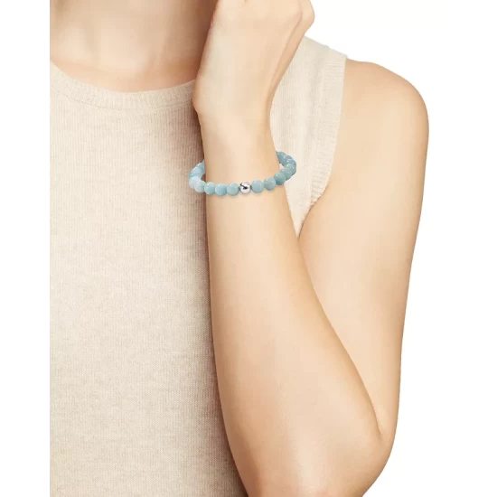 Flash Sale โ AQUA Sterling Silver & Stone Beaded Stretch Bracelet - 100% Exclusive Amazonite/silver ๐ 2 Flash Sale โ AQUA Sterling Silver & Stone Beaded Stretch Bracelet - 100% Exclusive Amazonite/silver ๐ - Image 2