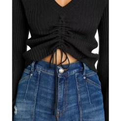 Discount ๐ AQUA Ribbed Drawstring Cashmere Sweater - 100% Exclusive Black ๐ 13 Discount ๐ AQUA Ribbed Drawstring Cashmere Sweater - 100% Exclusive Black ๐ -AQUA Elegant shop unnamed file 3991