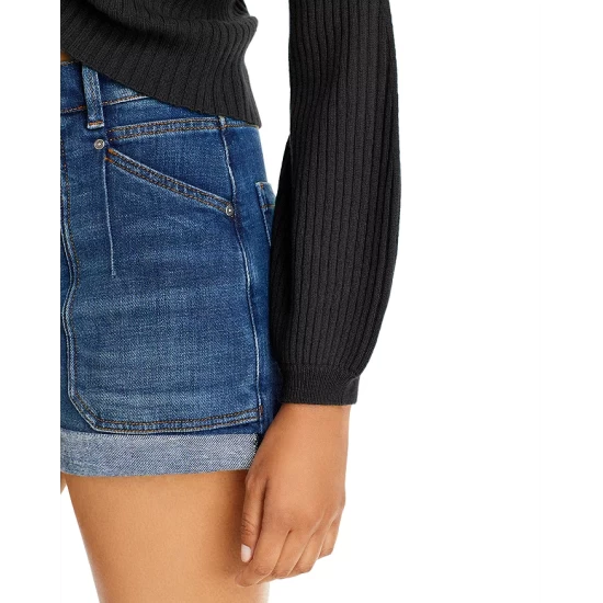 Discount ๐ AQUA Ribbed Drawstring Cashmere Sweater - 100% Exclusive Black ๐ 7 Discount ๐ AQUA Ribbed Drawstring Cashmere Sweater - 100% Exclusive Black ๐ - Image 7