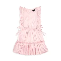 Outlet ๐ AQUA Girls' Satin Flutter Sleeve ๐ฅฐ Dress, Big Kid - 100% Exclusive Black โญ