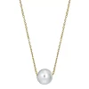 Buy ✨ AQUA Cultured Freshwater Pearl Necklace In Sterling Silver Or 18K Gold-Plated Sterling Silver, 15.5"-17.5" - 100% Exclusive White/gold 😉