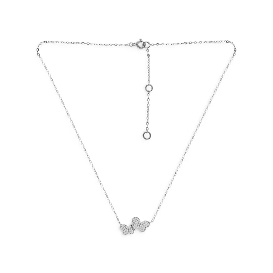 Buy 🤩 AQUA Pavé Double Butterfly Pendant Necklace In Sterling Silver, 15.5"-17.5" - 100% Exclusive ⌛ 1 Buy 🤩 AQUA Pavé Double Butterfly Pendant Necklace In Sterling Silver, 15.5"-17.5" - 100% Exclusive ⌛