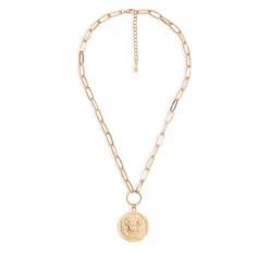 Deals ⭐ AQUA Large Medallion Necklace, 24" - 100% Exclusive Gold ❤️