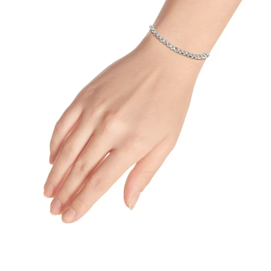 Outlet ❤️ AQUA Cuban And Curb Link Chain Bracelet - 100% Exclusive Silver ⌛ 2 Outlet ❤️ AQUA Cuban And Curb Link Chain Bracelet - 100% Exclusive Silver ⌛ - Image 2