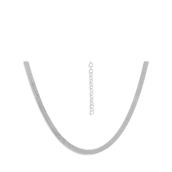 Outlet ๐ AQUA Herringbone Chain Necklace, 16" - 100% Exclusive Silver โค๏ธ 4 Outlet ๐ AQUA Herringbone Chain Necklace, 16" - 100% Exclusive Silver โค๏ธ - Image 4