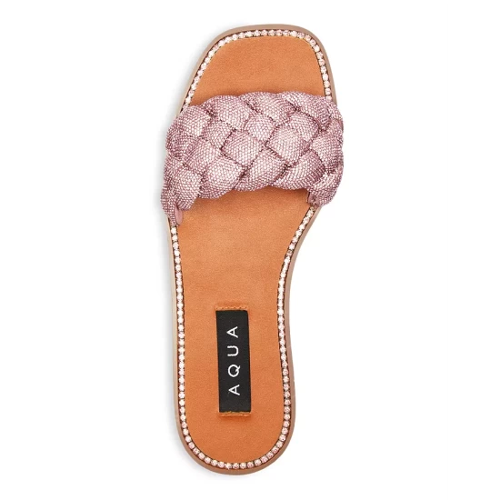 Outlet 🎁 AQUA Women's Ivy Slip On Sandals - 100% Exclusive Pink ⌛ 3 Outlet 🎁 AQUA Women's Ivy Slip On Sandals - 100% Exclusive Pink ⌛ - Image 3