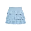 Coupon 🧨 AQUA Girls' Sparkle Smocked Skirt, Big Kid - 100% Exclusive Blue 😉