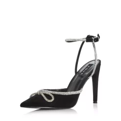 Top 10 🎉 AQUA 🌟 Women's Charm Ankle Strap High Heel Pumps - 100% Exclusive Black Suede ✔️