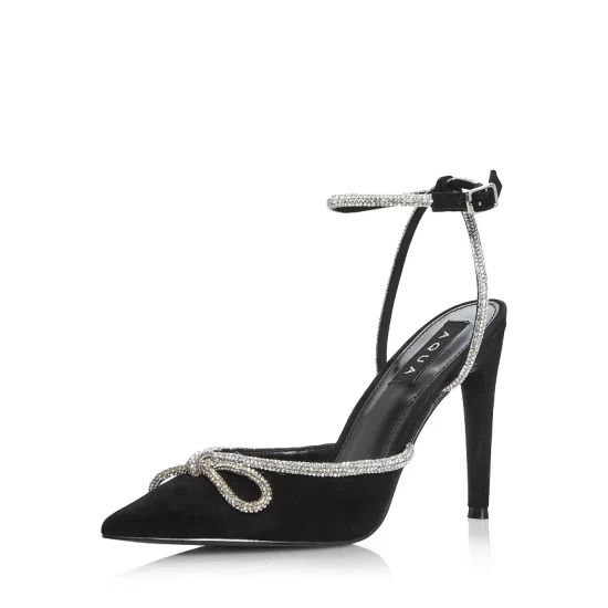 Top 10 ๐ AQUA ๐ Women's Charm Ankle Strap High Heel Pumps - 100% Exclusive Black Suede โ๏ธ 1 Top 10 ๐ AQUA ๐ Women's Charm Ankle Strap High Heel Pumps - 100% Exclusive Black Suede โ๏ธ