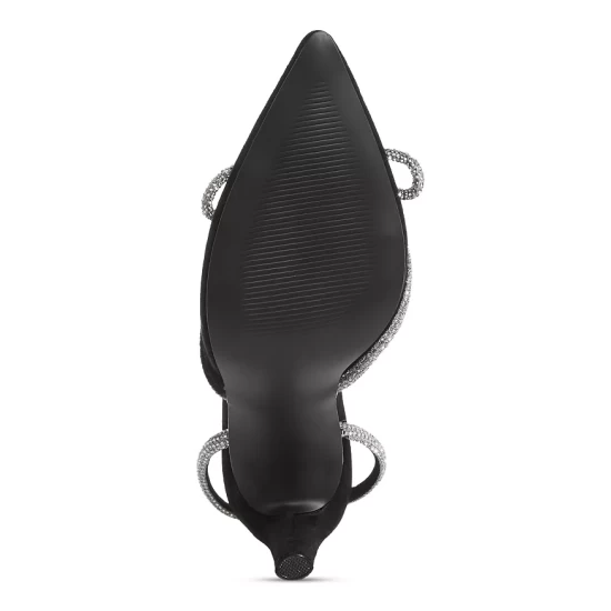 Top 10 ๐ AQUA ๐ Women's Charm Ankle Strap High Heel Pumps - 100% Exclusive Black Suede โ๏ธ 6 Top 10 ๐ AQUA ๐ Women's Charm Ankle Strap High Heel Pumps - 100% Exclusive Black Suede โ๏ธ - Image 6