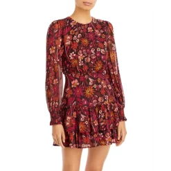 Brand new ⭐ AQUA Floral Ruffled Mini 💯 Dress - 100% Exclusive Red Multi ✔️