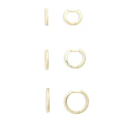 Best Sale ✔️ AQUA Hoop Earrings, Set Of 3 - 100% Exclusive Gold 🎁