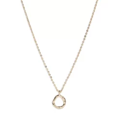 Buy ✔️ AQUA Textured Circle Pendant Necklace In 18K Gold Plated, 16"-19" - 100% Exclusive 👍 -AQUA Elegant shop unnamed file 4134