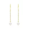 Top 10 ✔️ AQUA Freshwater Pearl & Paperclip Chain Linear Drop Earrings In 18K Gold Plated Sterling Silver - 100% Exclusive White/gold ✨