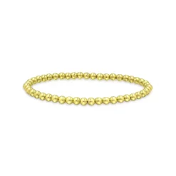 Discount ๐ AQUA 4mm Beaded Stretch Bracelet - 100% Exclusive Gold โค๏ธ