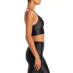 Coupon 🔔 AQUA Liquid Shine V Neck Sports Bra - 100% Exclusive Pewter 🥰 -AQUA Elegant shop unnamed file 4170