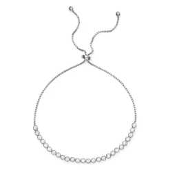 Buy 🤩 AQUA Pavé Slider Bracelet In 18K Gold-Plated Sterling Silver Or Sterling Silver - 100% Exclusive 💯