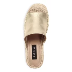 Budget 😀 AQUA Women's Jacy Platform Wedge Slide Sandals - 100% Exclusive Gold Leather 😍 9 Budget 😀 AQUA Women's Jacy Platform Wedge Slide Sandals - 100% Exclusive Gold Leather 😍 -AQUA Elegant shop unnamed file 4200