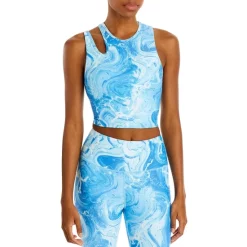 Cheap 👏 AQUA Scoop Printed Longline Sports Bra - 100% Exclusive Blue Combo 👏